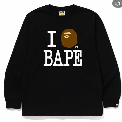 A Bathing Ape T-Shirts I Love Bape Tee Ls T