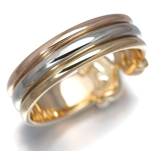 Cartier Ring 2C C C2 Sm 56 K18Yg/Wg/Pg #193147