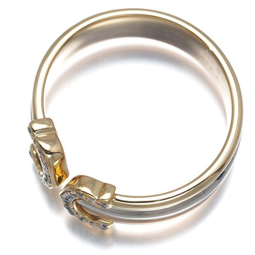 Cartier Ring 2C C C2 Sm 56 K18Yg/Wg/Pg #193147