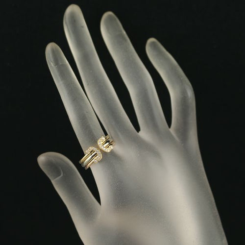 Cartier Ring 2C C C2 Sm 56 K18Yg/Wg/Pg #193147