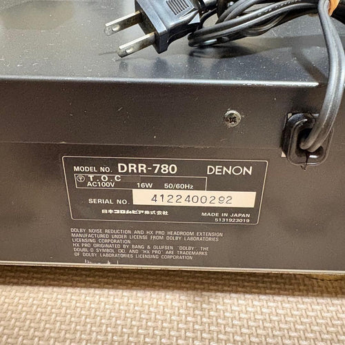 Cd, Md Cassette Decks Denon Drr-780