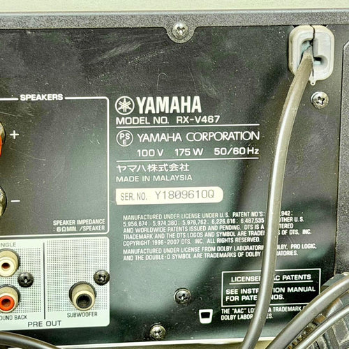 Yamaha Av Amplifiers Rx-V467 5.1Ch