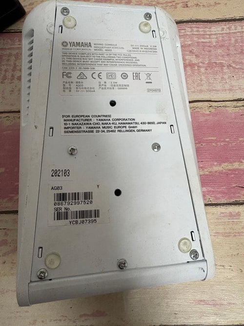 Yamaha Interface Ag03