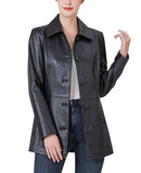 Jumper Blouson Bgsd Womens Dana Leather Car Coat Black