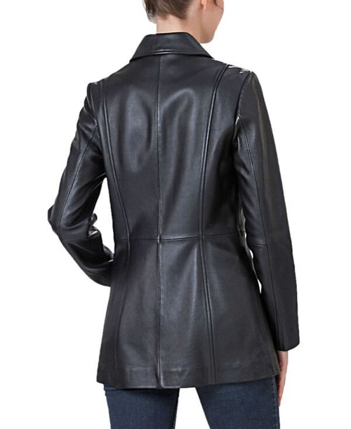 Jumper Blouson Bgsd Womens Dana Leather Car Coat Black