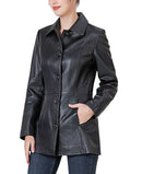 Jumper Blouson Bgsd Womens Dana Leather Car Coat Black