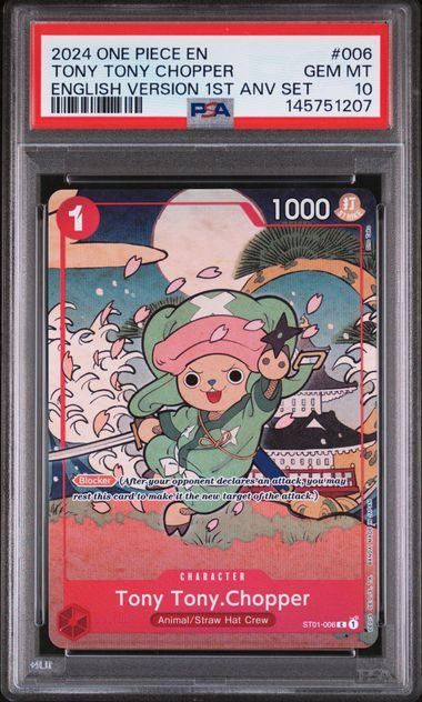 One -Piece Card Game Psa10 (C St01-006 1St Anniversary Set] 1