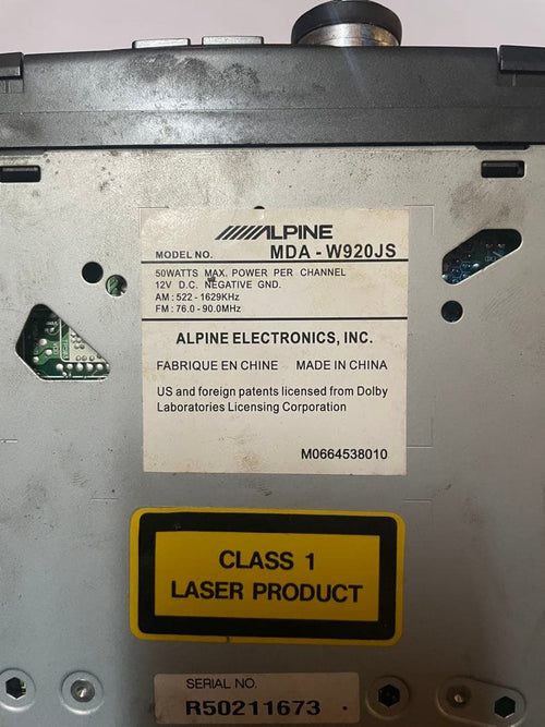 Alpine Others Mda-W920Js