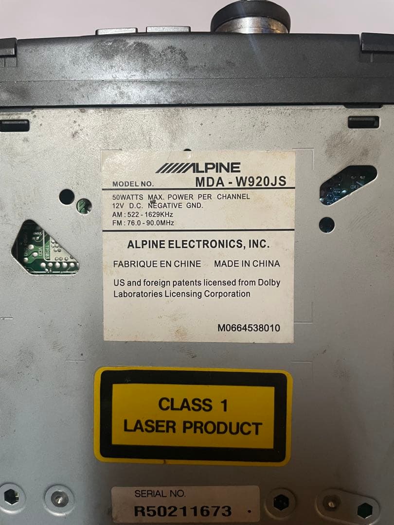 Alpine Others Mda-W920Js