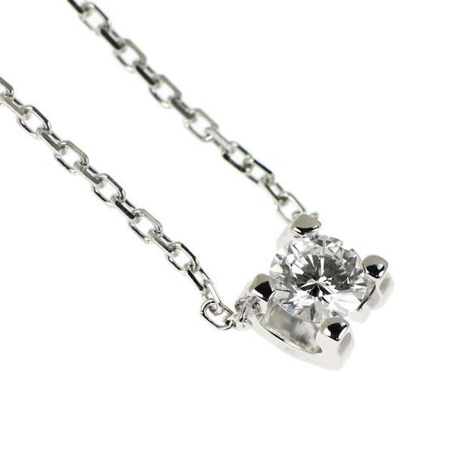 Cartier Necklace K18Wg 0.18Ct E Vvs2 3Ex C