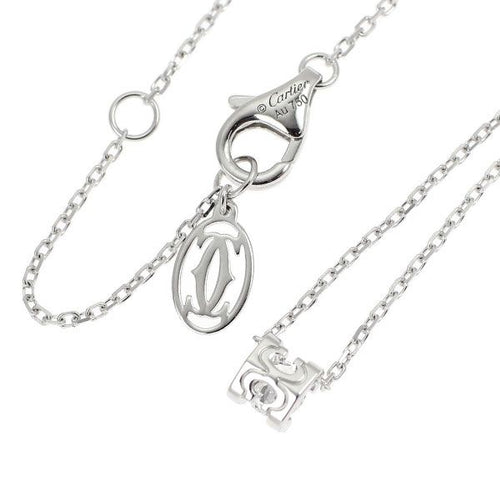 Cartier Necklace K18Wg 0.18Ct E Vvs2 3Ex C