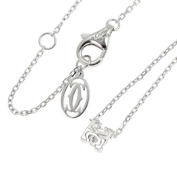 Cartier Necklace K18Wg 0.18Ct E Vvs2 3Ex C