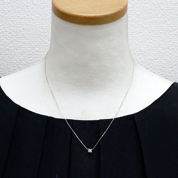 Cartier Necklace K18Wg 0.18Ct E Vvs2 3Ex C