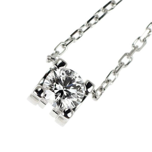 Cartier Necklace K18Wg 0.18Ct E Vvs2 3Ex C