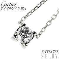 Cartier Necklace K18Wg 0.18Ct E Vvs2 3Ex C