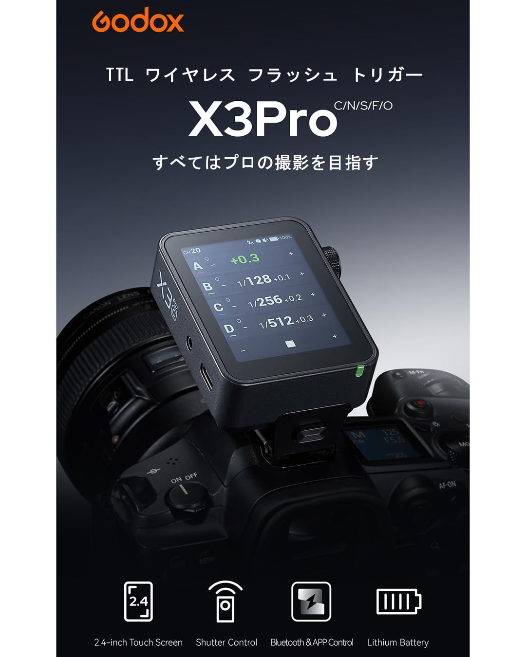 Others Godox X3Pro C Canon Ttl 2.4G Lcd 3 Tcm Bluetooth