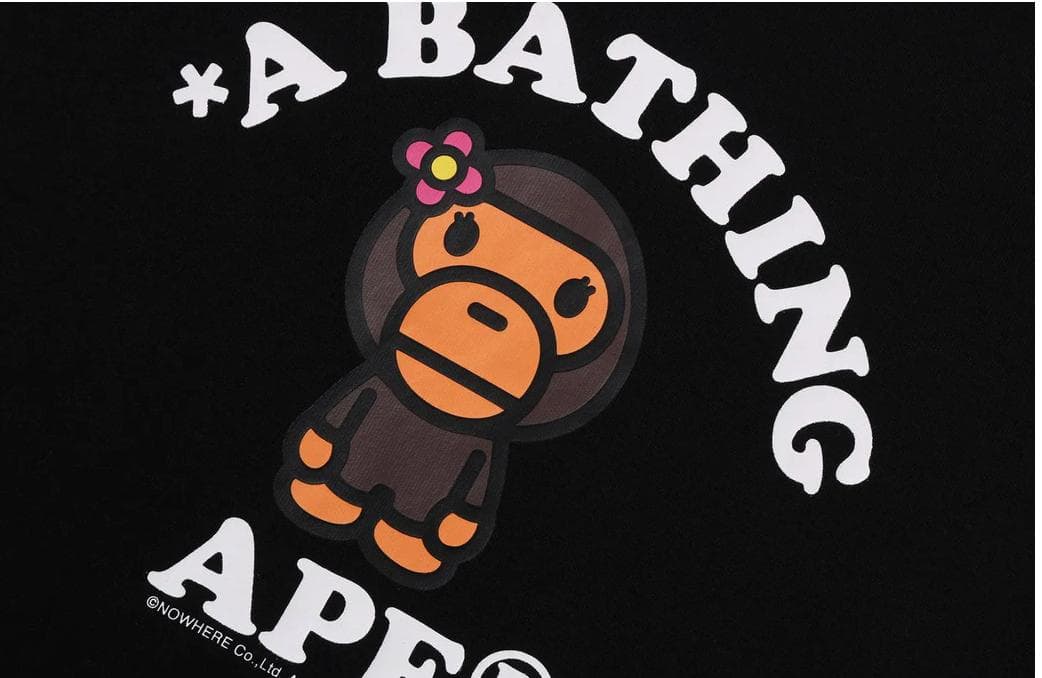Short-Sleeve Bathing Ape Baby Lisa Cropped Tee L