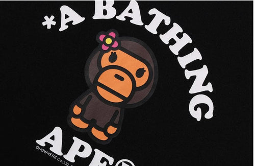 Short-Sleeve Bathing Ape Baby Lisa Cropped Tee L