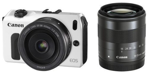 Digital Slr Canon Eos M Ef-M18-55Mm F3.5-5.6 Is Stm/Ef-M22Mm F2 Stm Eosmwh-