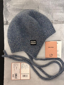 Miu Knitted Caps Beanies Blue Wool Hat
