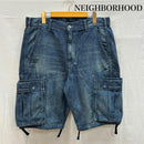 Neighborhood Straight Denim Washed Cargo C-St 201Xbnh-Ptm04S L Used 50154306