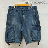 Neighborhood Straight Denim Washed Cargo C-St 201Xbnh-Ptm04S L Used 50154306