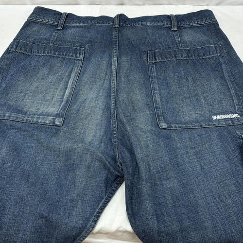 Neighborhood Straight Denim Washed Cargo C-St 201Xbnh-Ptm04S L Used 50154306