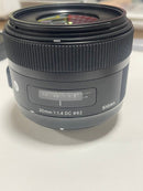 Sigma Lens (Single Focus) F1.4 Dc