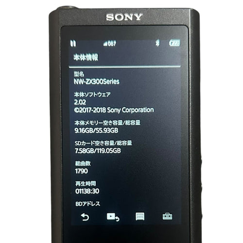 Digital Audio Player Sony Nw-Zx300 64Gb Bluetooth 2612331,2612331