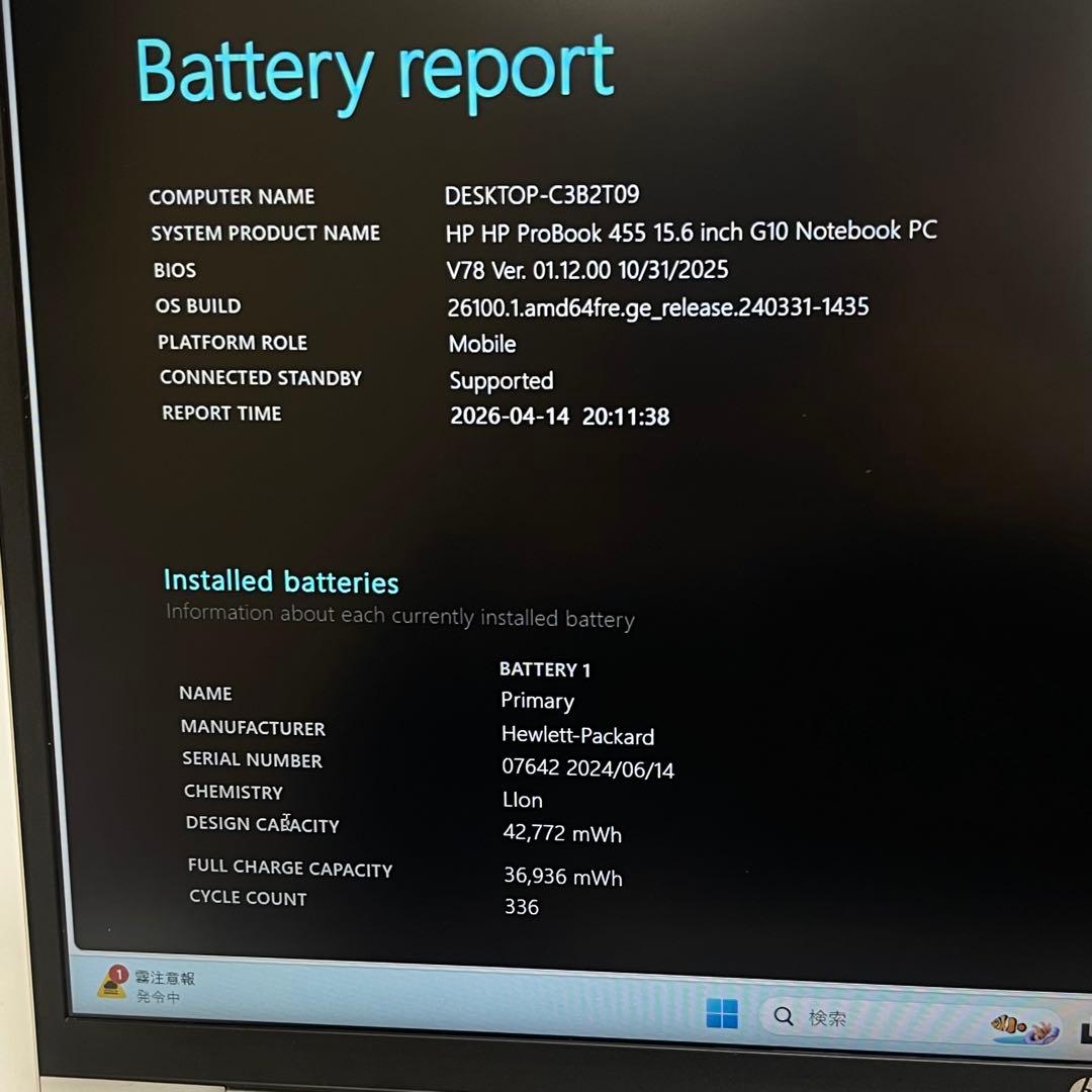 Windows Notebook Body Hp Probook 455 G10 Amd Ryzen 5 7530U 16G