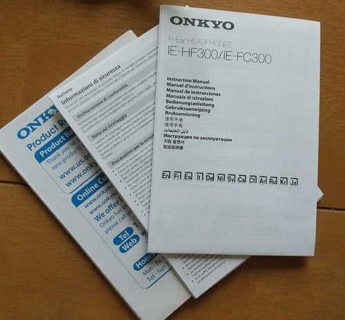 Onkyo Wired Earphones In-Ear Headphones Ie-Fc300(W)