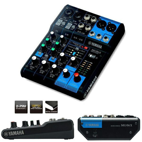 Digital Mixer Yamaha Mg06X 2 Mic 6 Line 1