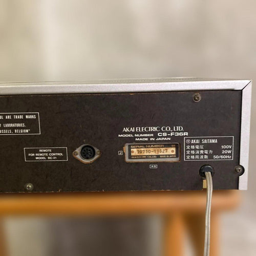 Cd, Md Cassette Decks Akai Cs-F36R