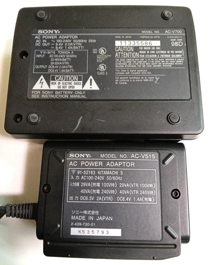 Sony Video Camera Body Dcr-Vx1000 Ac-V515/700
