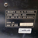 Sony Cd Md Cassette Deck Tc-K222Esl