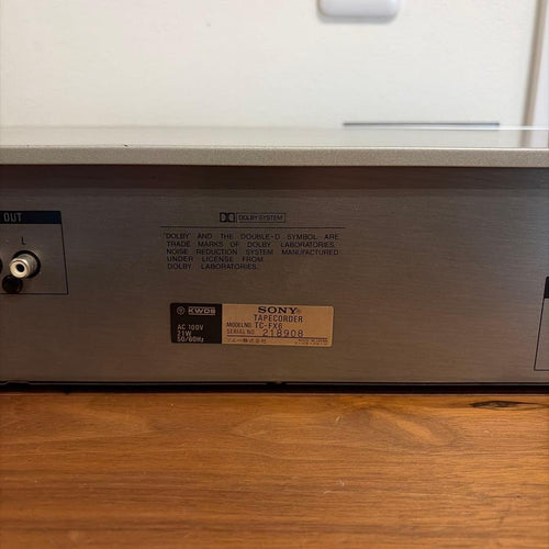 Sony Cd, Md Cassette Decks Tc-Fx6