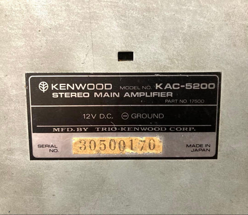 Kenwood Other Kxc3500 Ktc5600 Kac5200