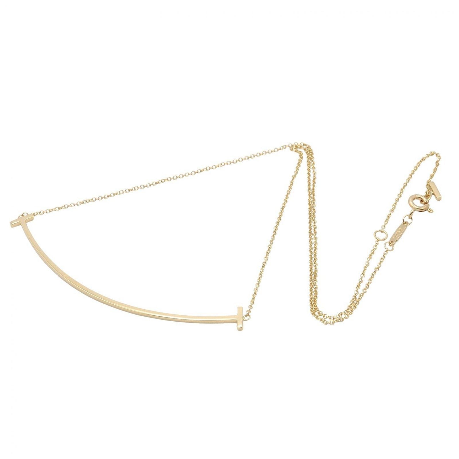 Tiffany Necklace Co T 40/45.5Cm K18 Used A