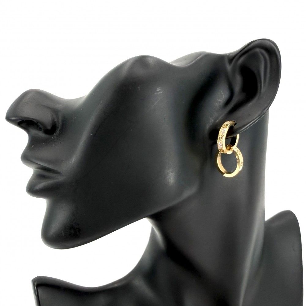 Cartier Earrings (For Both Ears) Love 18 Yg Au750 K18 5.7( )G