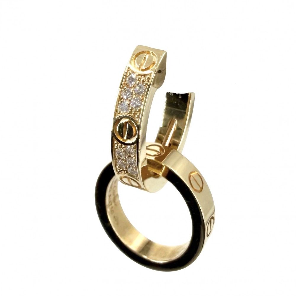 Cartier Earrings (For Both Ears) Love 18 Yg Au750 K18 5.7( )G