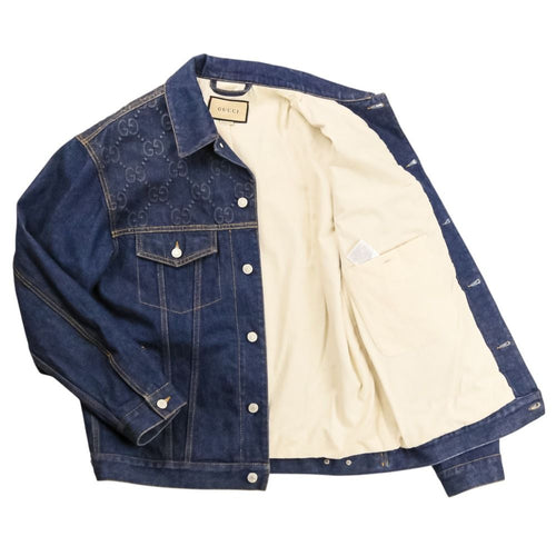 Gucci G Jean Denim Jacket Gg 771450 Used