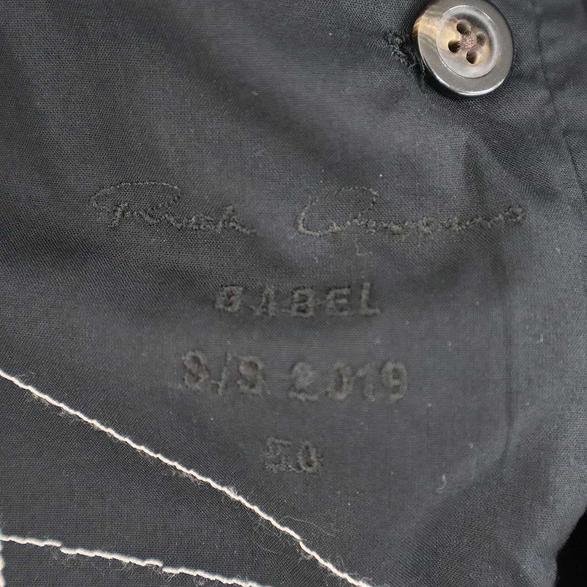 Rick Owens Tailored Jacket 19Ss Ru19S2749-Zl 50
