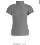 Pleats Please Short-Sleeve Issey Miyake Mist Gray