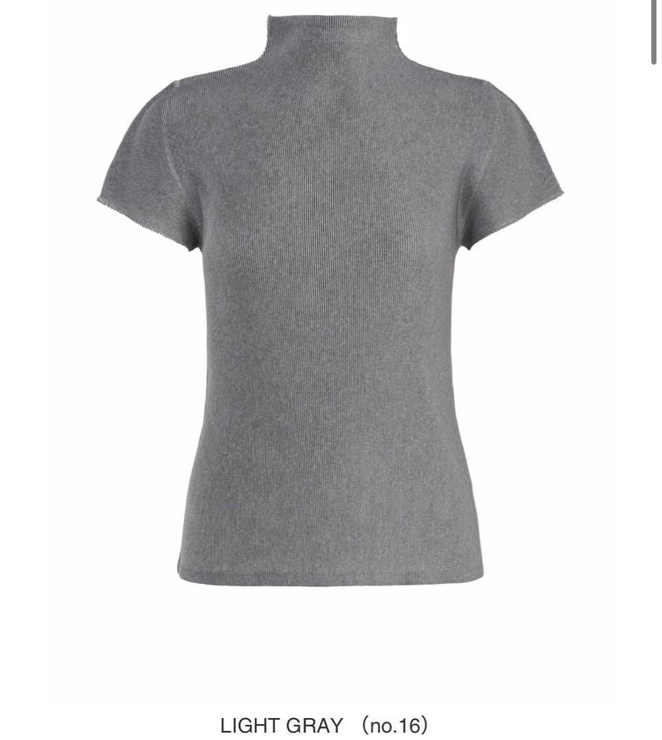 Pleats Please Short-Sleeve Issey Miyake Mist Gray