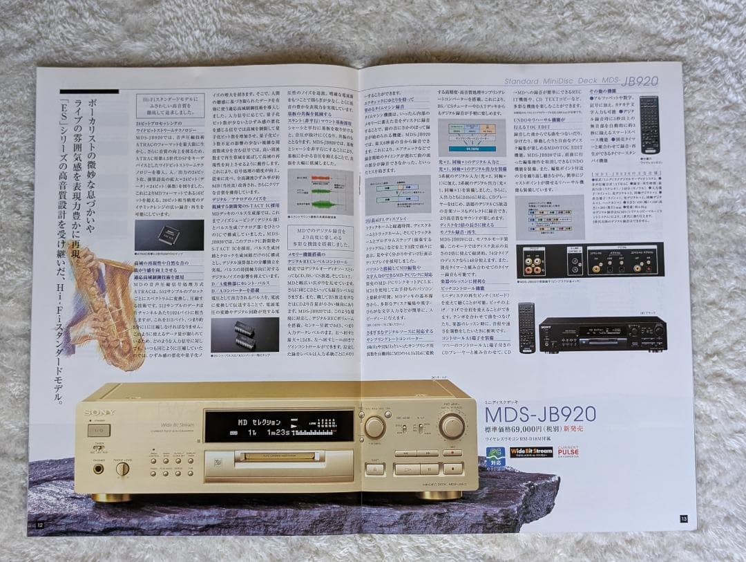 Sony Cd, Md Cassette Decks Mds-Jb920