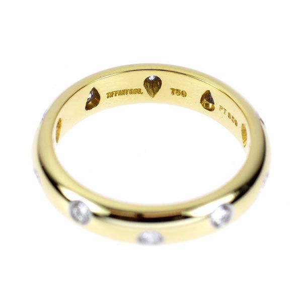 Tiffany Ring K18Yg/ Pt950