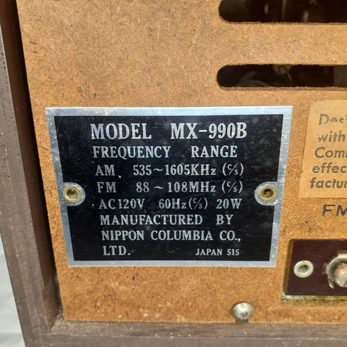 Denon Radio Tuners Am Fm Multiplex Tuner Mx 990B