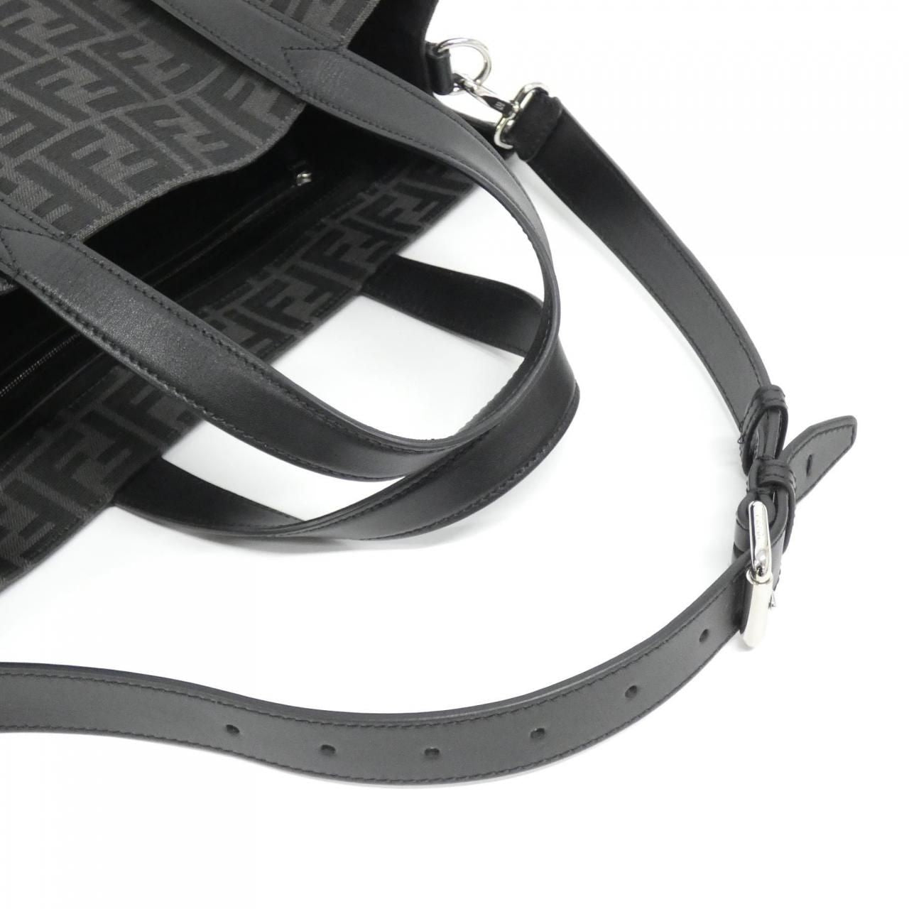 Fendi Handbag 7Va390 Ag0M F0Npn/Asfalto+Nero( Silver(