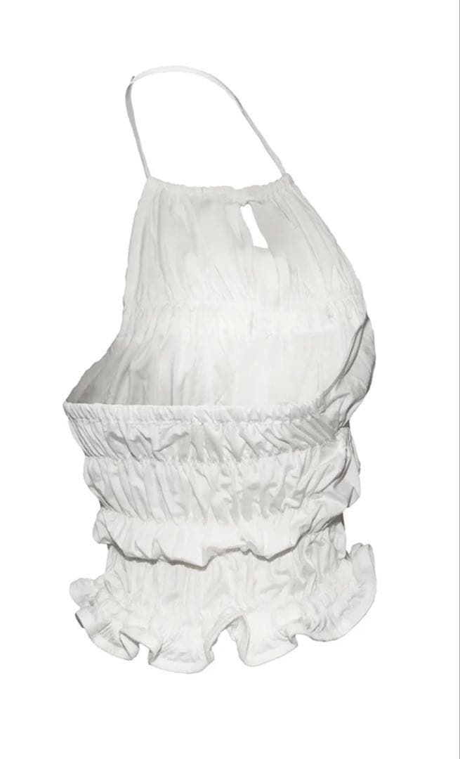 Camisole Theredthread Shirred Frill Halter Tops