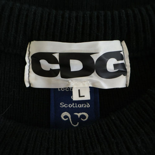 Knit Sweater Comme Des Garcons Cdg Lochaven Of Scotland Side Slit Sz-N005